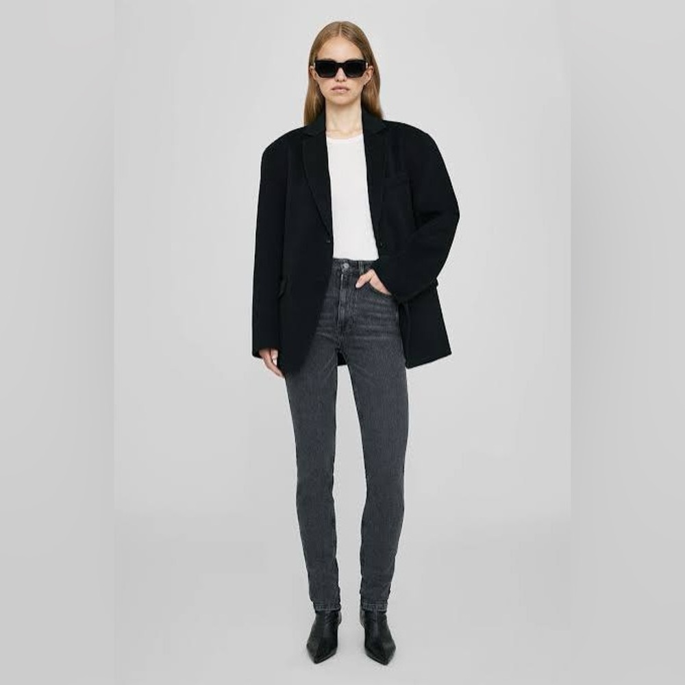 Anine Bing Beck Charcoal Skinny Jeans